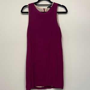 Aqua Sleeveless Magenta Dress